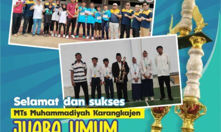 MTs Muhammadiyah Karangkajen Raih Juara Umum Atletik Tingkat SMP/MTs se-D.I. Yogyakarta