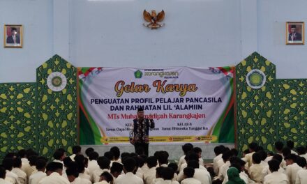 MTs Muhammadiyah Karangkajen Gelar Karya: Mengusung Tema Gaya Hidup Berkelanjutan