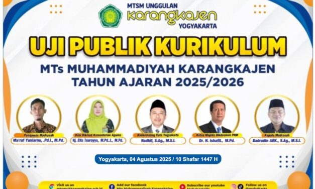 MTs Muhammadiyah Karangkajen sukses melaksanakan Uji Publik Kurikulum