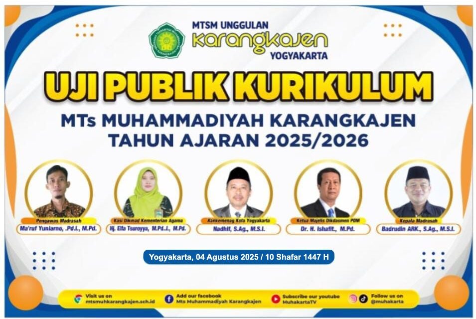 MTs Muhammadiyah Karangkajen sukses melaksanakan Uji Publik Kurikulum
